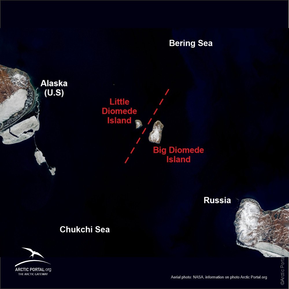 Diomede Islands, satellite photo