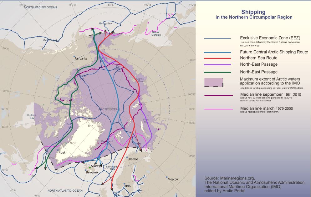 Arctic Shipping map