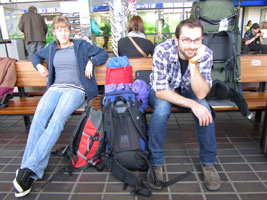 researchers at the railway station in Kuopio in Finland