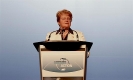 Gro Harlem Brundtland giving her keynote speech at IPY 