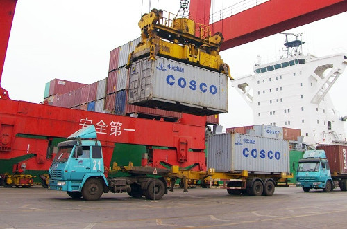 COSCO China shipping containers