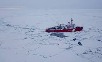 Icebreaker sailing in the arctic