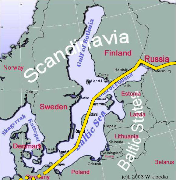 North Stream Pipeline from Russia to Germany
