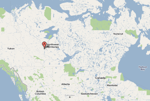 Northwest Territories on a map