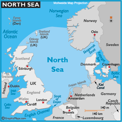 Map of North Sea