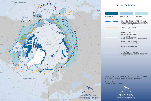 The main definitions currently in use to describe the Arctic