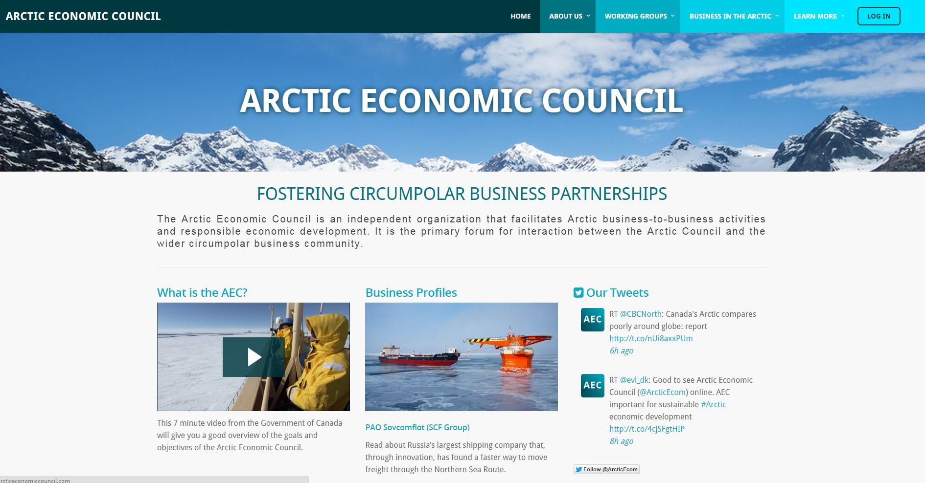 Arctic Economic Council website