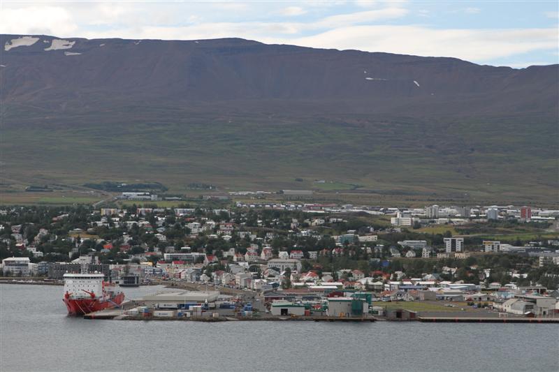 Xuelong in the port of Akureyri