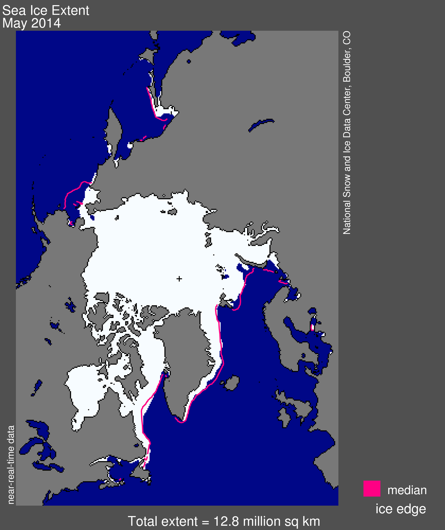 Arctic Sea Ice extent may 2014