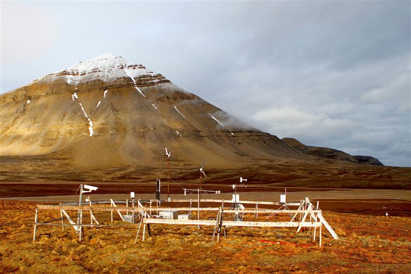 Permafrost research site in Ny Alesund, Svalbard