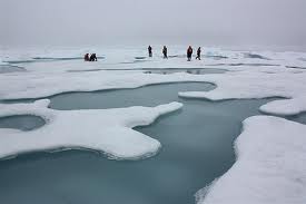 melting ice in the arctic