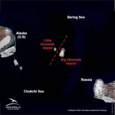 Diomede Islands - Satellite Map