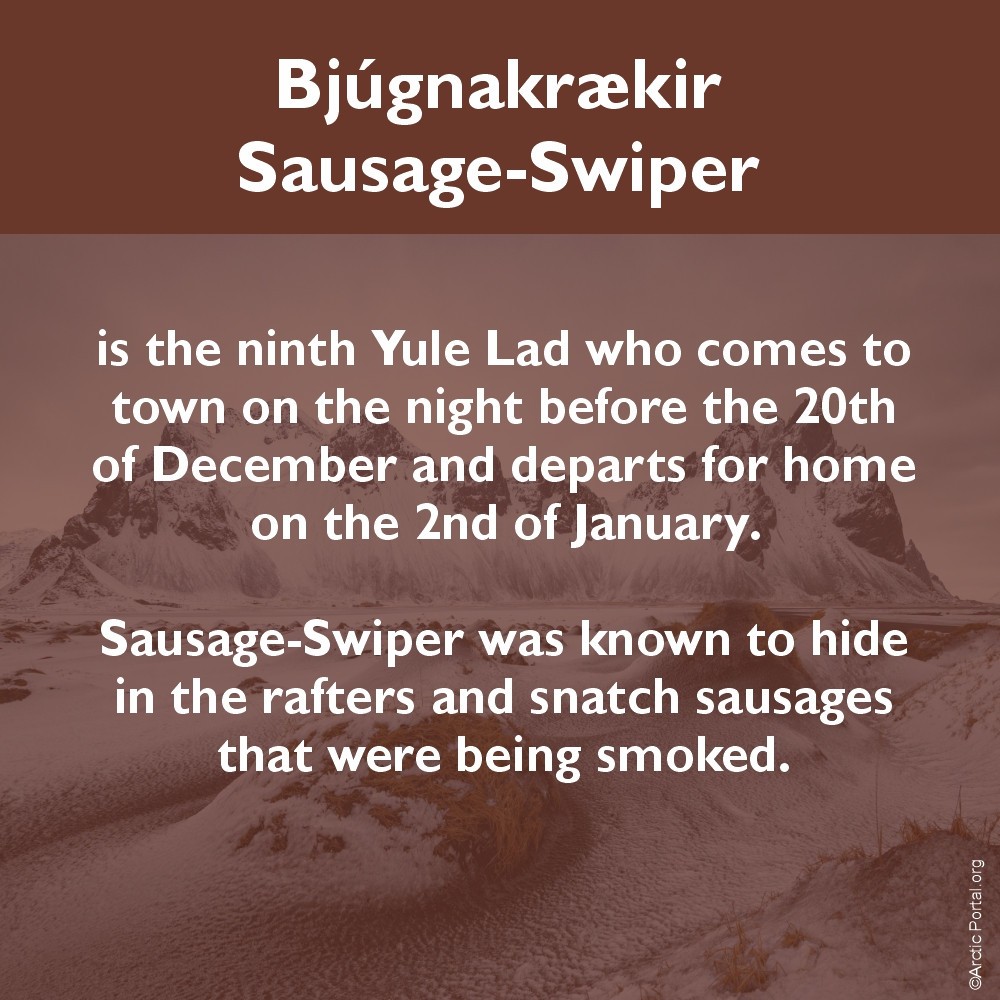 Bjúgnakrækir (Sausage-Swiper) - About