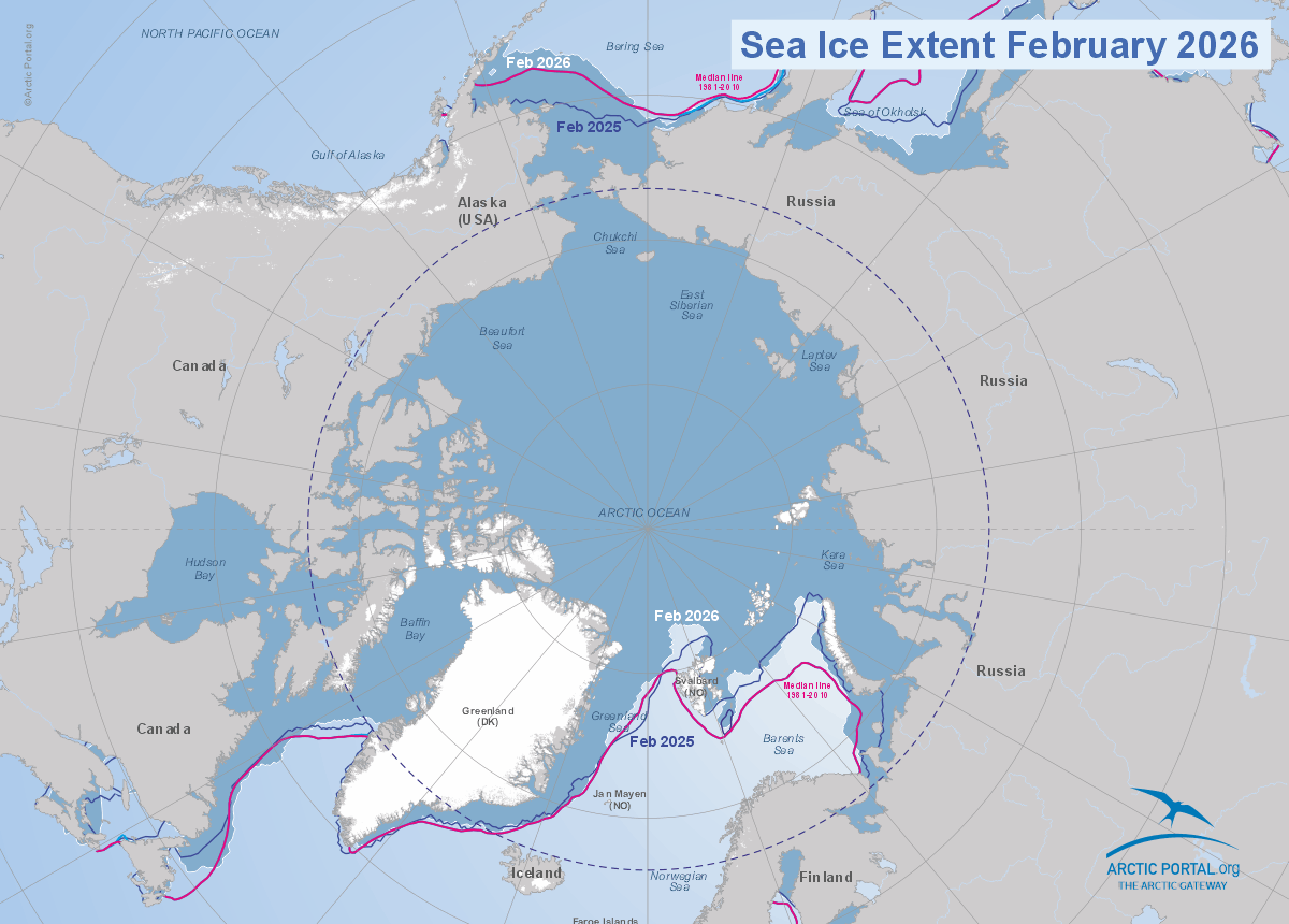 Sea Ice Extent February 2026