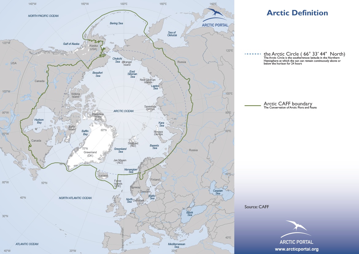 Arctic Portal Map - Arctic CAFF Boundary