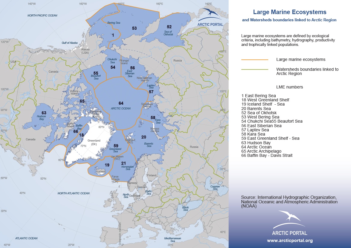 Arctic Portal Map - Large Marine Ecosystems