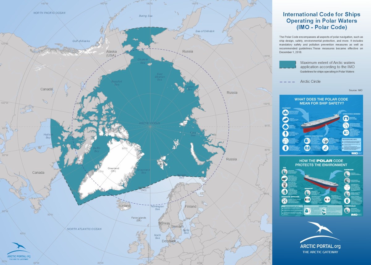 Arctic Portal Map - International Code for Ships Operating in Polar Waters (IMO - Polar Code)