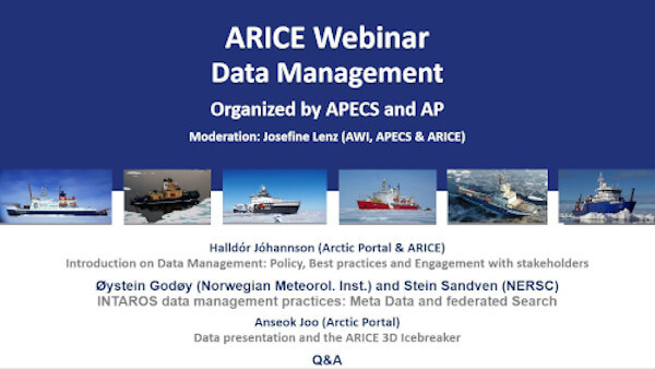 ARICE webinar on data management