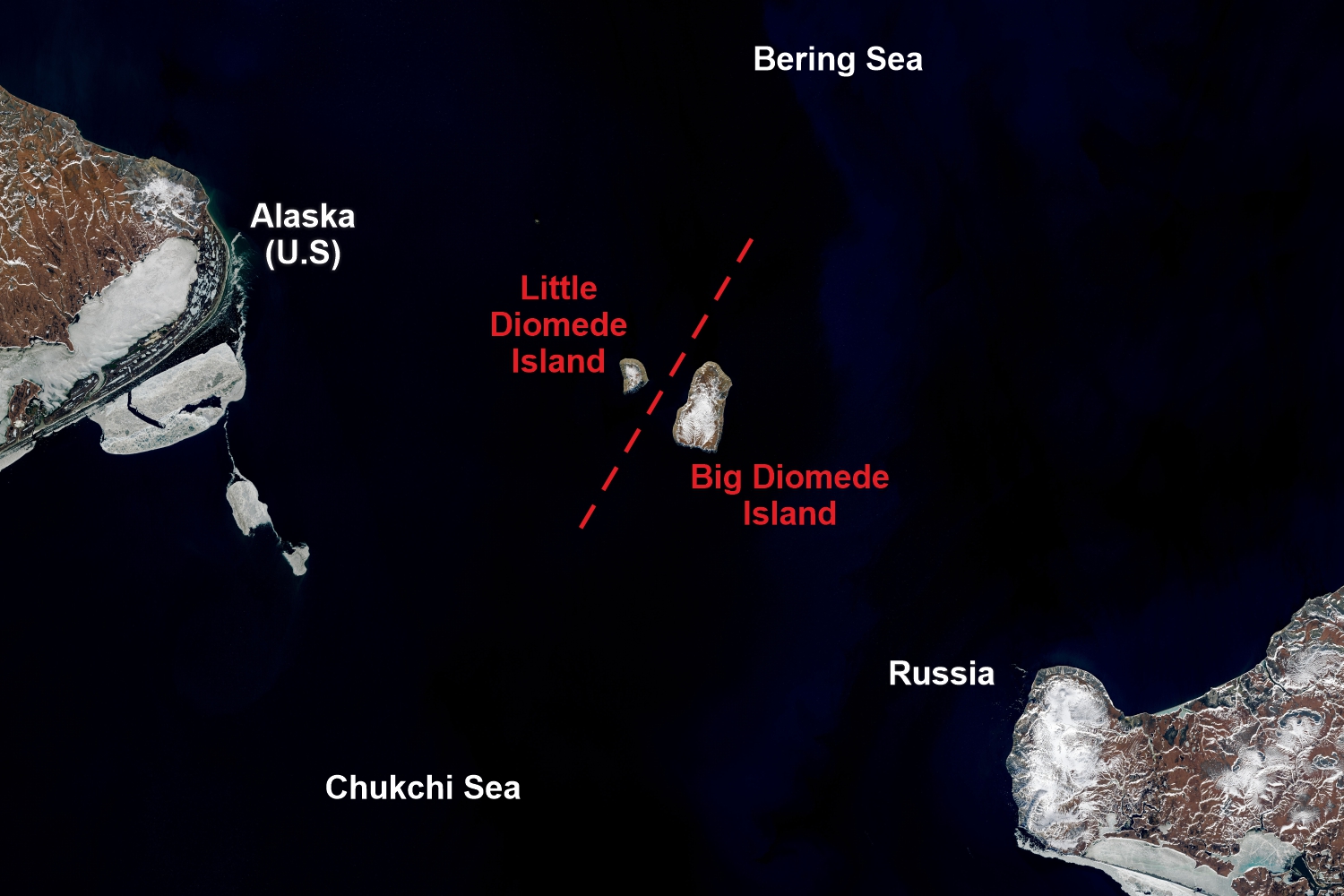 Diomedes Islands US Russia NASA
