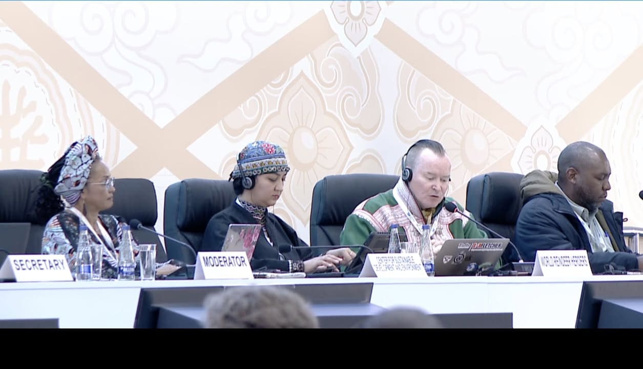 Anders Oskal presenting the Ulaanbaatar Declaration at COP17