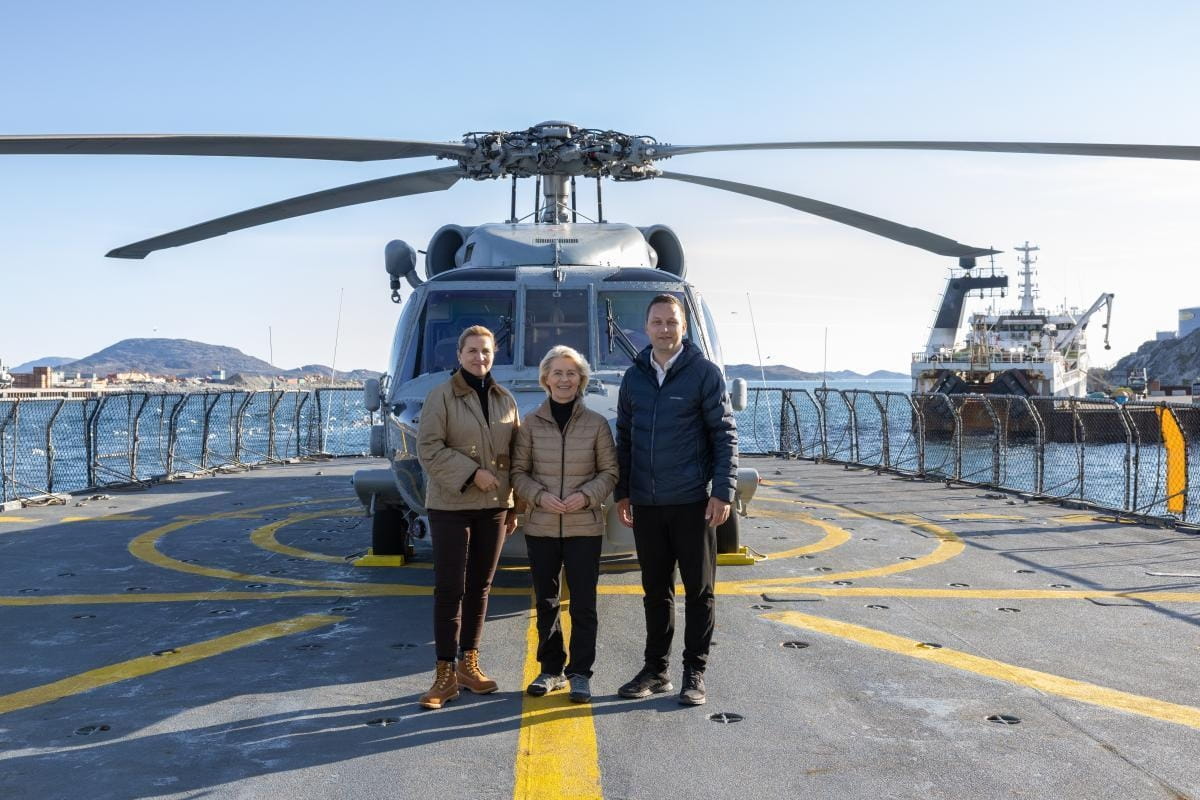 Mette Frederiksen, Ursula von der Leyen and Jens-Frederik Nielsen visit Greenland in September 2026