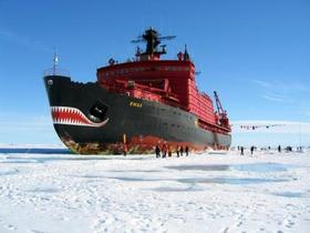 Icebreaker in the arctic