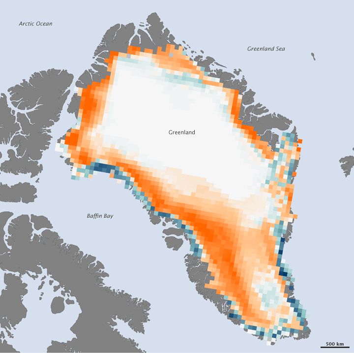 Greenland heat map