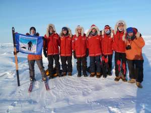 Arctic Fox team on the North Pole